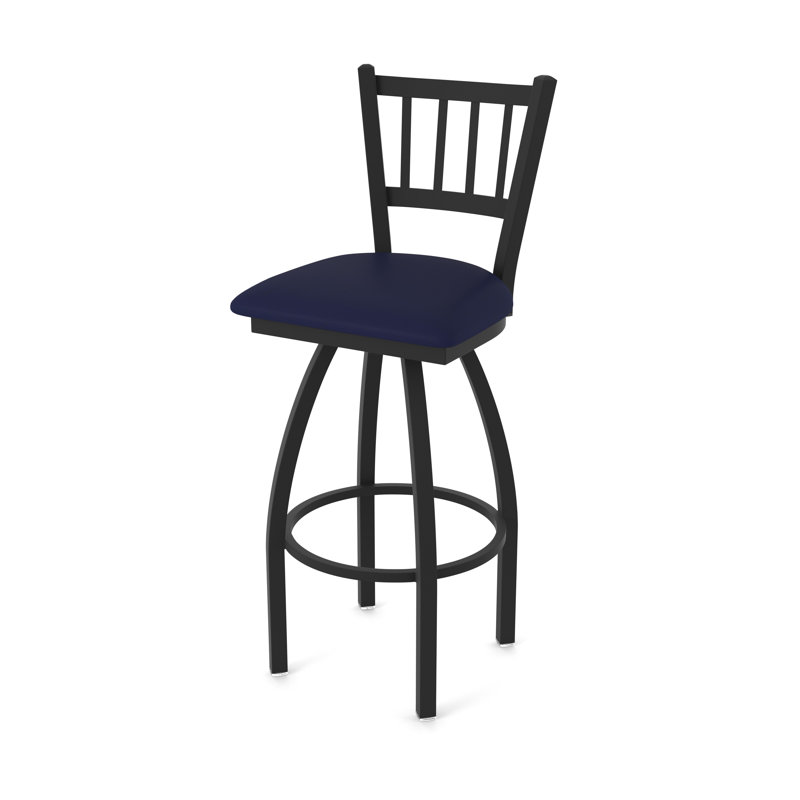 Tabouret pivotant 810 Contessa, Noir froissé, Tabouret de comptoir (siège d'une hauteur de 25 p, Crépuscule Canter