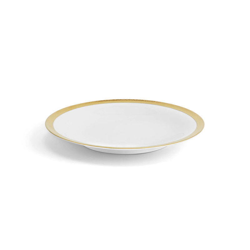 Smith Handmade Porcelain Salad/Dessert Plate, Gold