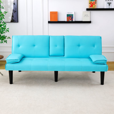 Indoor Sofa, Multi-Functional Foldable Sofa Bed With Cup Holder, Ideal For Transforming Living Spaces Into Guest Rooms And Offering Comfortable Resting Areas.