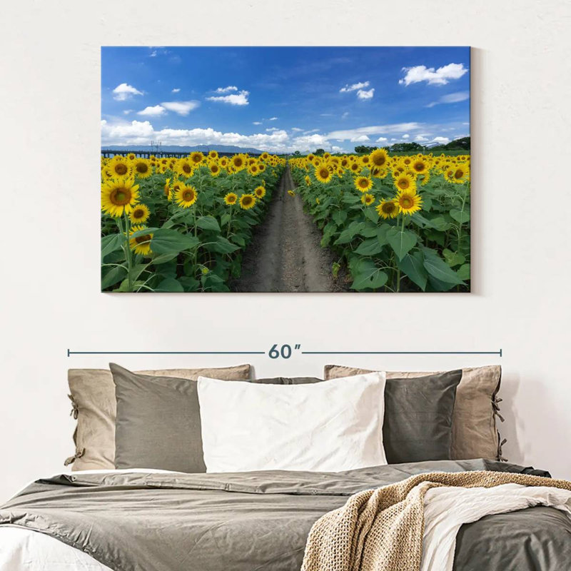 Sunflower Field Path, 34" H x 51" W