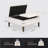 36 In. W White/double Open Door fabric Square Coffee Table Storage Ottoman