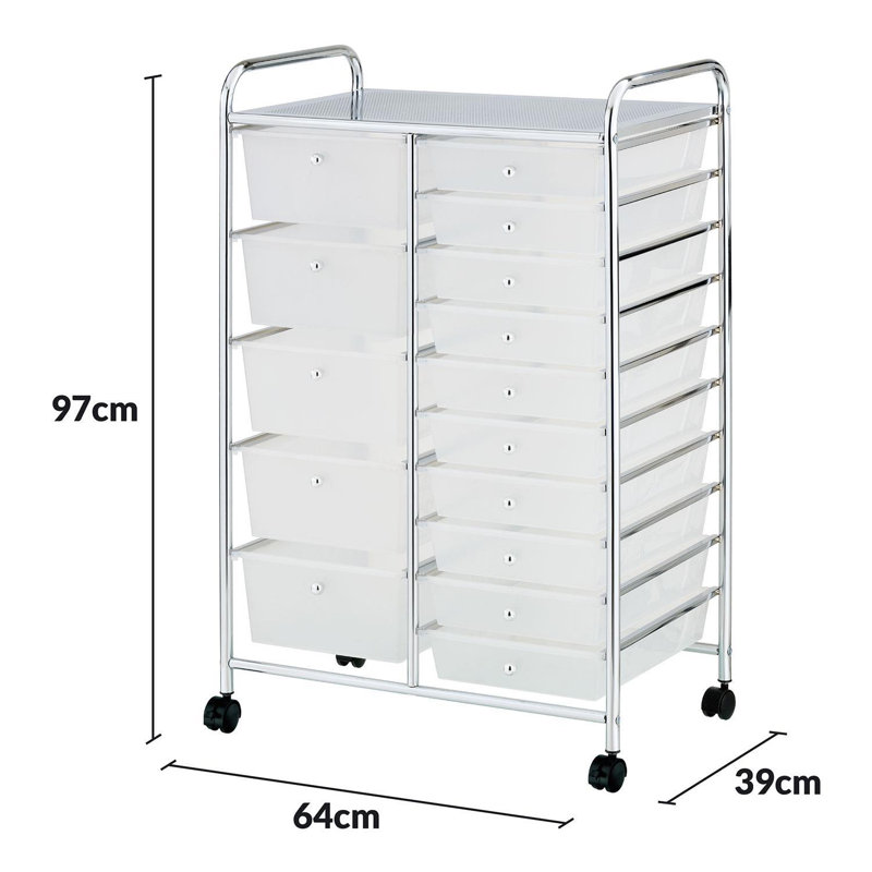 Alongi 15 -Drawer File Cabinet, White