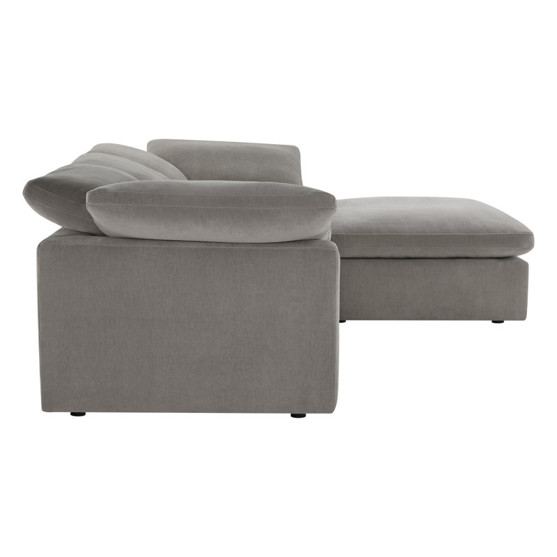 Canapé modulaire rembourré 118 pièces 4 pièces Asher, Chenille Capri Truffle, H 31,5 po x l 118,11 po x P 78,74 po