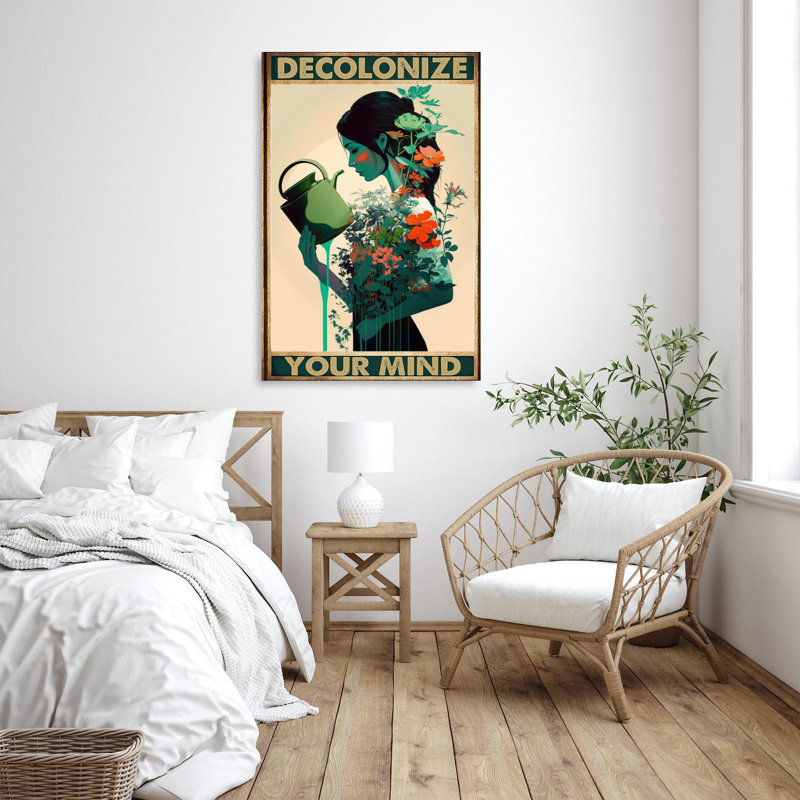 " Decolonize Your Mind ", 36" H x 24" W x 1.25" D