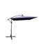 Parasol de patio extérieur 8 lumières à DEL ombrage imperméable avec manivelle et base en croix-260047394