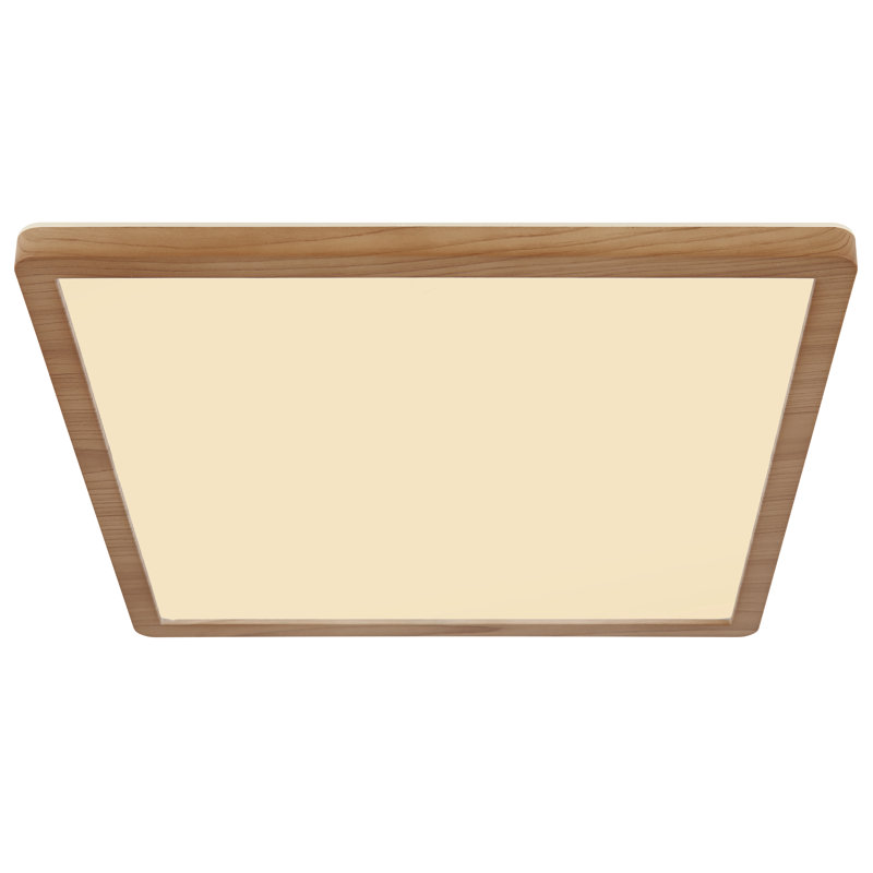 Plastic LED Flush Mount, Walnut