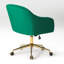 Chaise de bureau rembourrée en velours Farrah-101215811