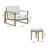 Hamarto 2 Person Aluminum Conversation Seating Group With Olefin Cushions