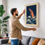 Whale Breaching Japandi - Wrapped Canvas-166852616-166852624