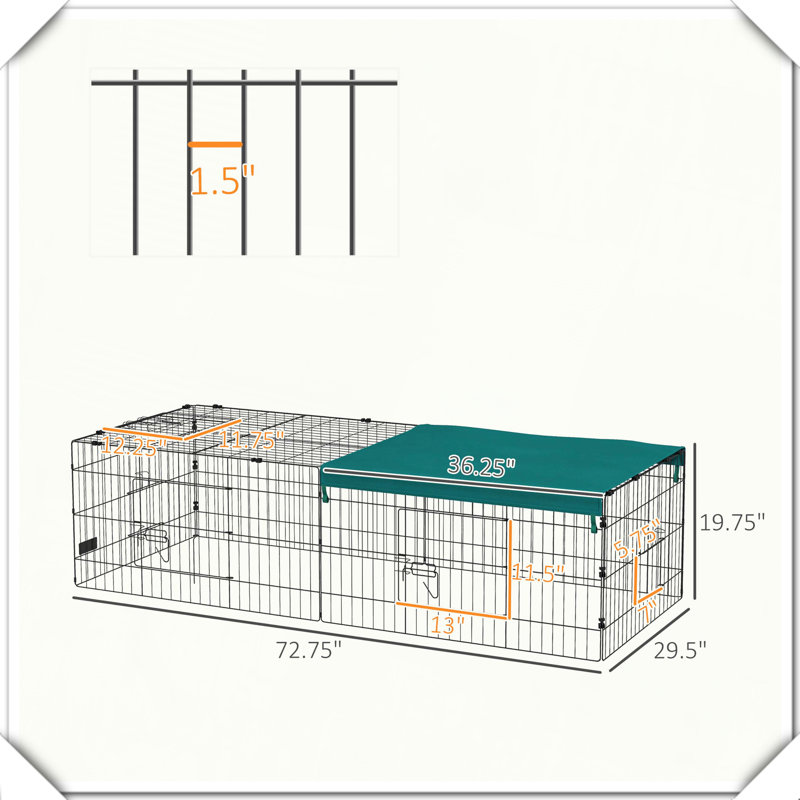Clôture de cour intérieure pour petits animaux