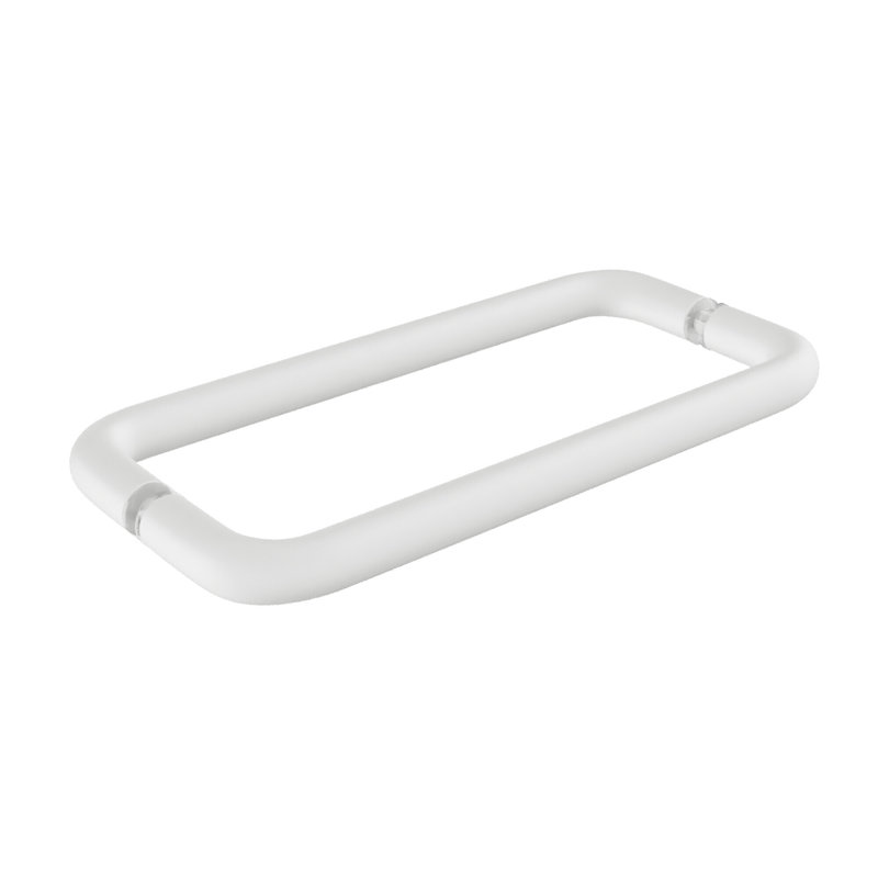 Brixwell TB-20BTB-W Porte-serviette de douche tubulaire standard de centre à centre 20 pouces sans rondelles blanc brillant