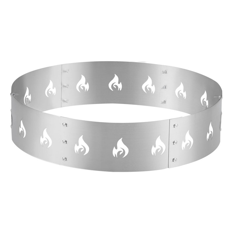 Stainless Steel Fire Pit Stand with Flame Cutouts