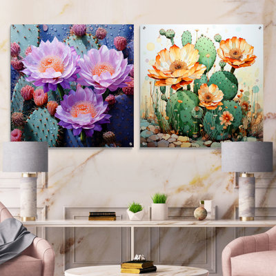 Malachi - Ensemble de 2 verres muraux en acrylique Cactus
