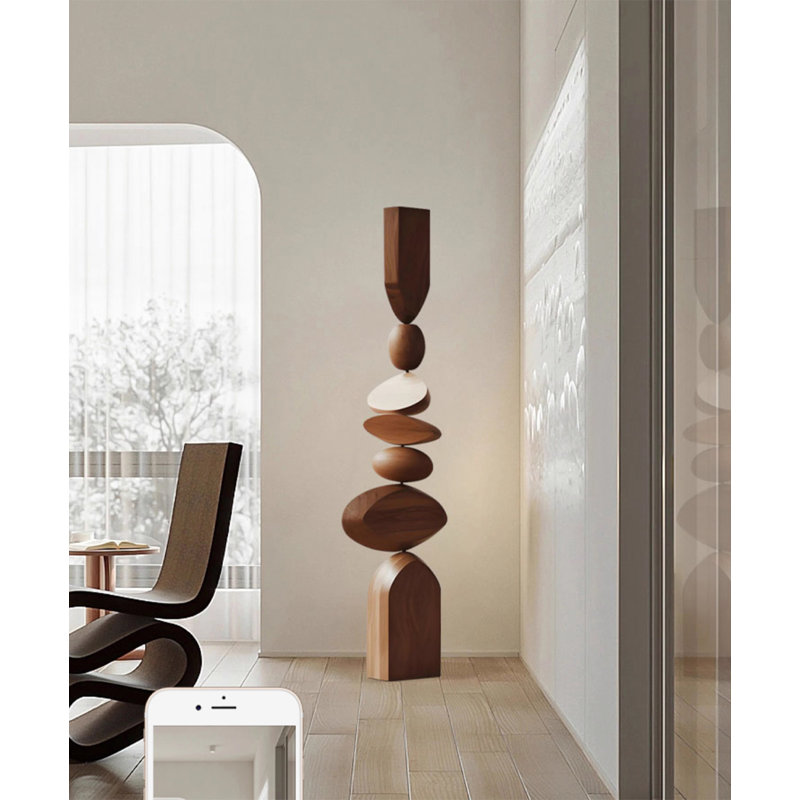 64.96" Brown Wood Decorative Objects