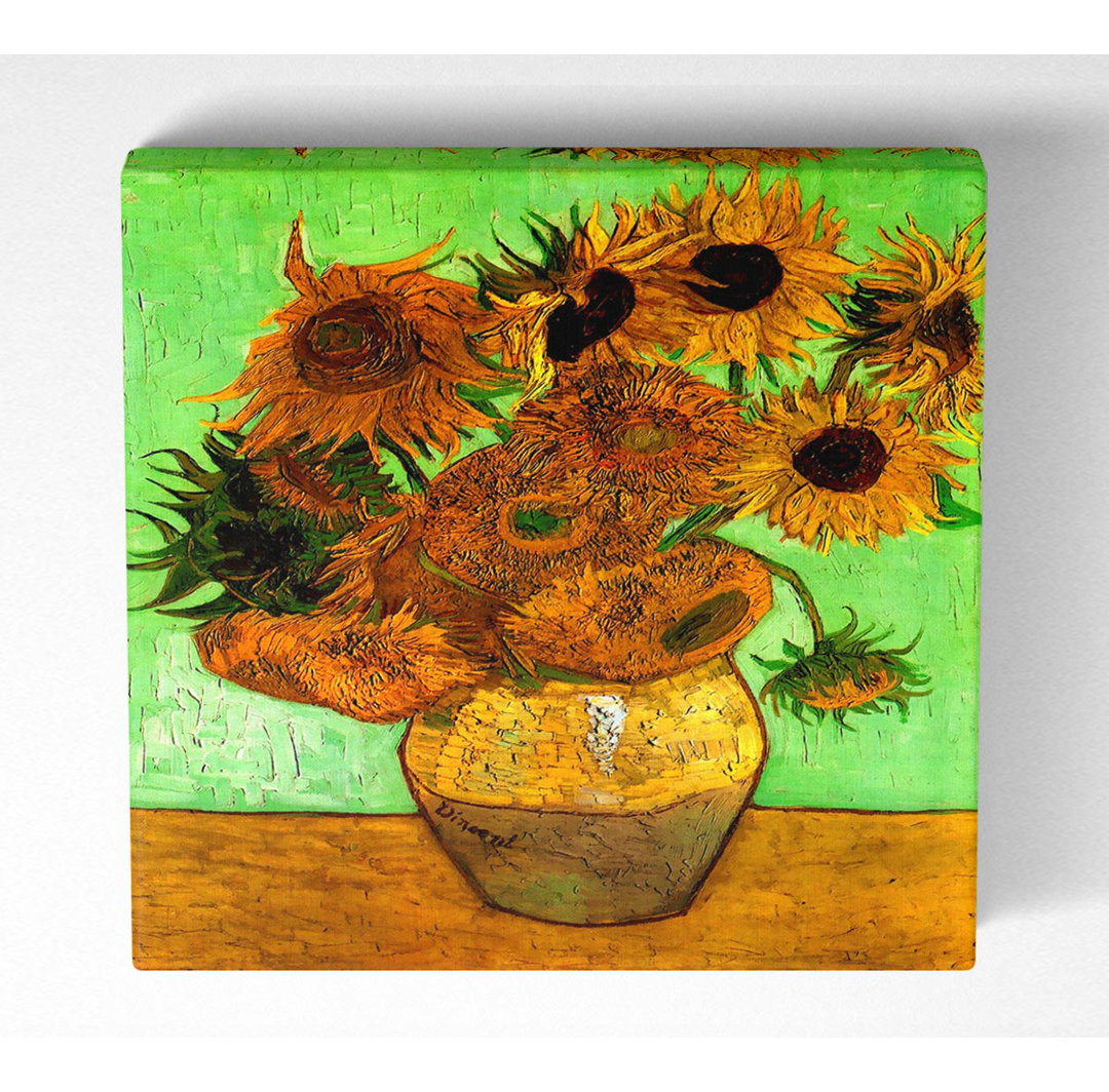 Van Gogh Stilleben Vase Mit Zwölf Sonnenblumen 2 - Leinwanddrucke