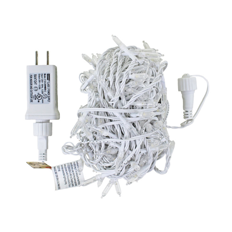 Abisaid Indoor / Outdoor 150 - Bulb 432 in. Plug-in LED Mini String Light, White/Clear, White