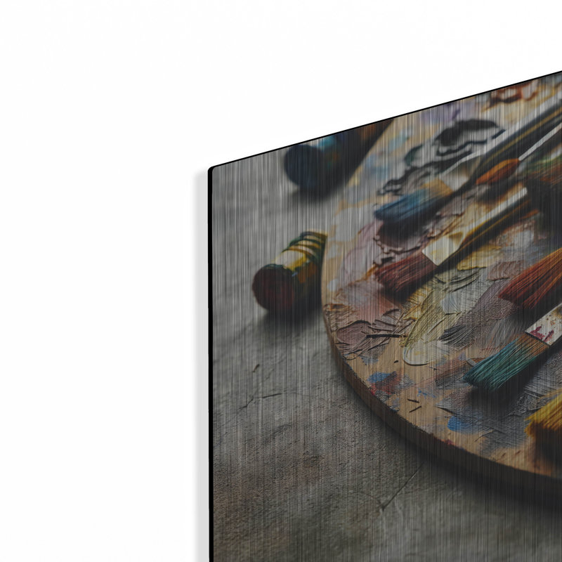  «Brushes Palette» par Andreas Magnusson, art mural en métal, H 16 po x l 24 po