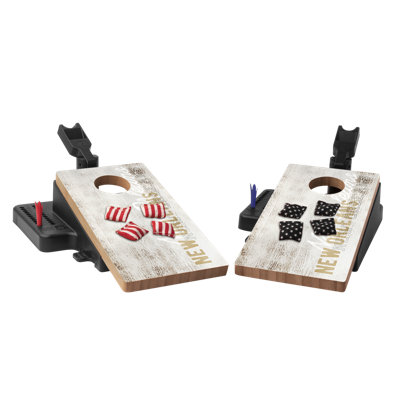 New Orleans Football Vintage Gameday Double Chuck Mini Cornhole Tabletop Game