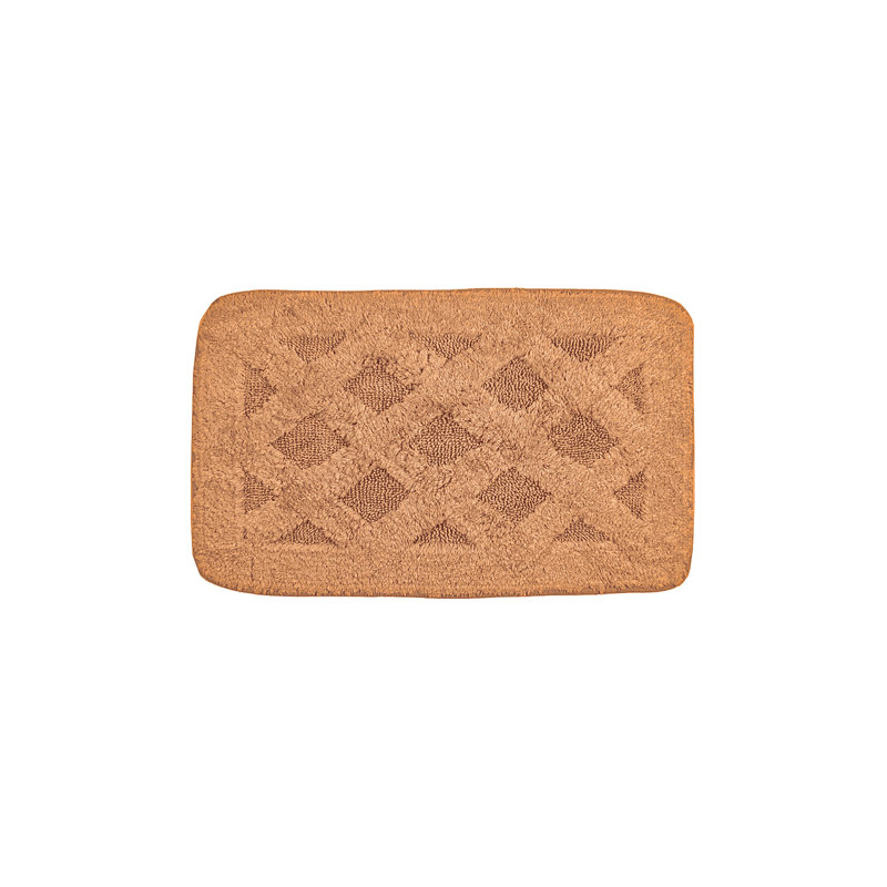 Geertjen Cotton Non-Slip Bath Rug, Coffee