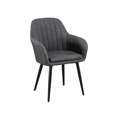 Tufted Arm Chair in Gray