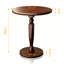 Table de bout ronde en bois massif, petite table basse ronde dans le salon.