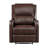 Brown Reclining Chair 1Pc Comfort Seating Faux Leather Upholstery Living Room Furniture Solid Wood-1394263510