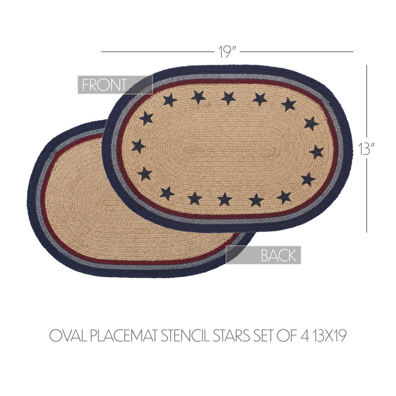 Geometric Oval Placemat, 13" x 19"