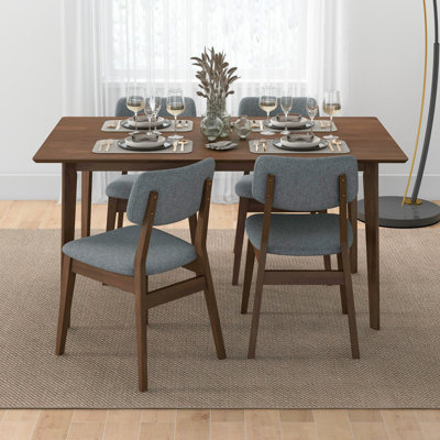 Solid Wood Dining Table and 4 Side Chairs