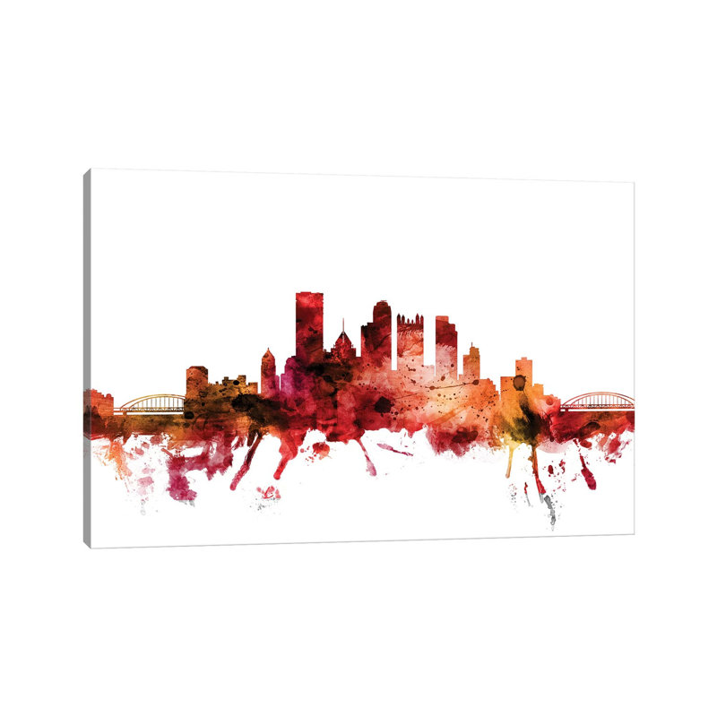 Pittsburgh, Pennsylvania Skyline by Michael Tompsett - Wrapped Canvas Gallery-Wrapped Canvas Giclée, 152.5 cm H x 101.5 cm W