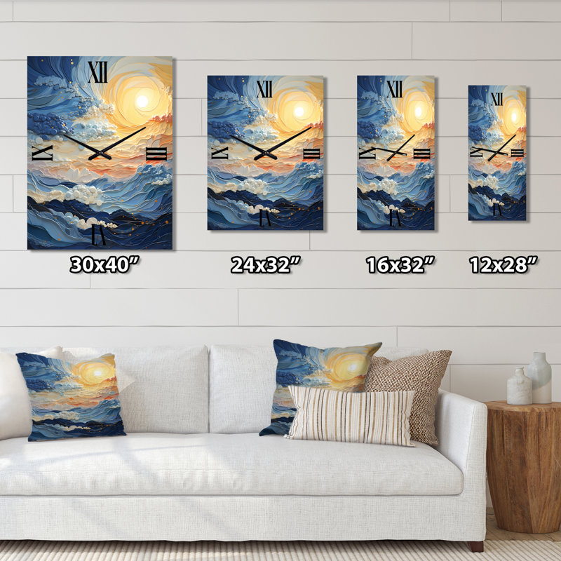 Clouds Whispers Of Clouds II - Horloges murales nuages, Petit