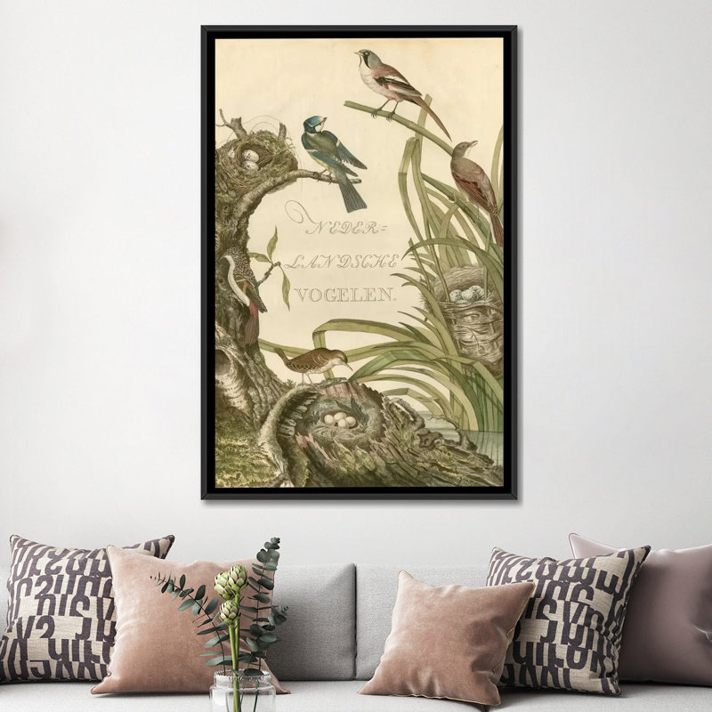 «Sanctuary for Birds», impression sur toile, H 26 po x l 18 po x P 1,5 po, Toile avec cadre noir, Pas de tapis