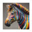Ben Heine Colourful Zebra 1 Canvas Art-104109726