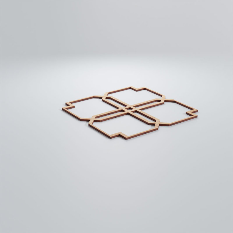 Panneaux muraux décoratifs Englewood, Aulne, H 11 3/8 po x l 11 3/8 po x P 1/4 po