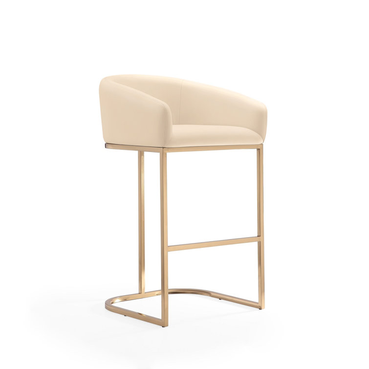 Lioba Upholstered Counter Stool with Metal Frame