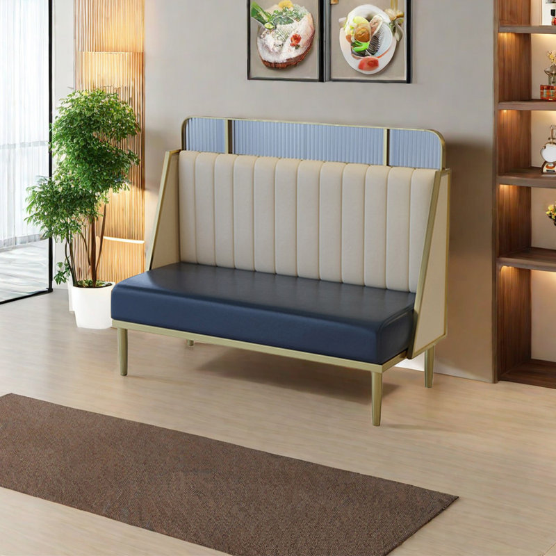 Banc rembourré en similicuir Fashion Light Luxury Cafe