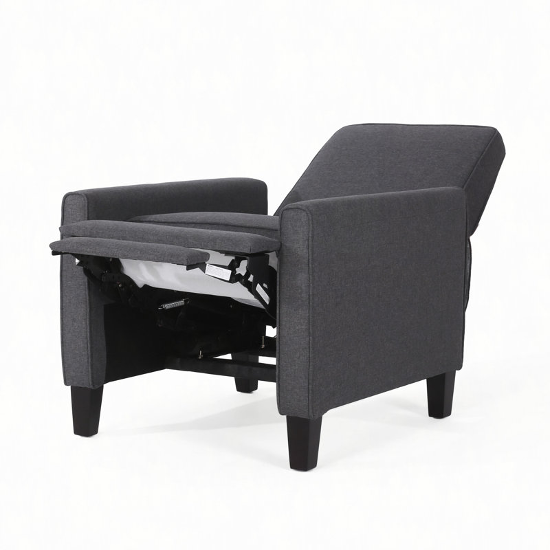 Smoke Fabric Push Back Chair For Elegant Home Décor