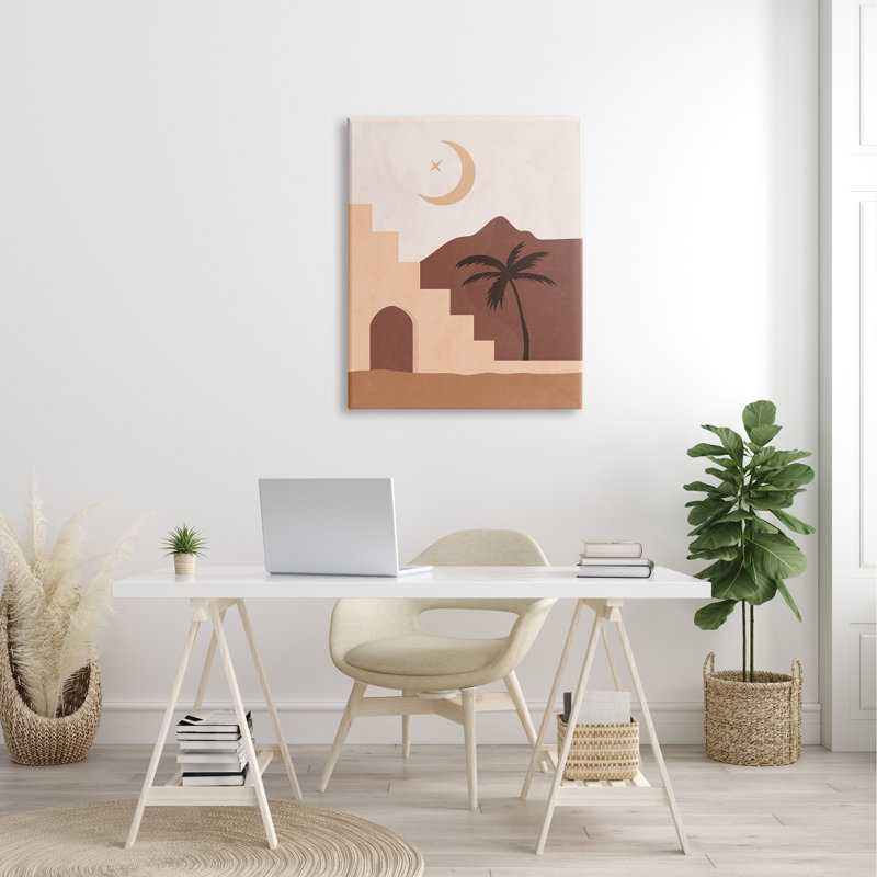 Moyen-Orient nuit désertique, Plaque murale, H 30 po x l 30 po x P 1,5 po