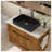 Hewei 16'' Black Ceramic Rectangular Vessel Bathroom Sink