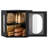 Corner Bread Storage Container Double Layer Wooden Breadbox Homemade Bread Loaf Bin Farmhouse Coffee Bar Pantry Shelf With Acrylic Window, Black
