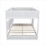 Deux lits superposés en bois de pin blanc doux pour grand lit pour les chambres partagées avec rangement intégré et charge