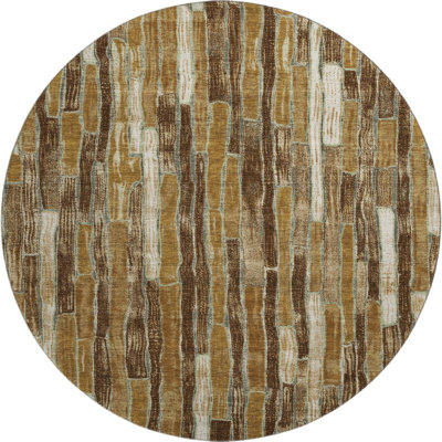 Premium Machine Washable Kumbhar AMF1301 Stripes Rug