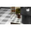Tapis gris clair / gris foncé / crème délavé à la machine Romae Gingham-837145453