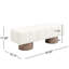 Banc rembourré beige, capacité de 300 lb, sans assemblage, polyvalent pour la salle à manger, le chevet et les coins étroits, longueur 50 po