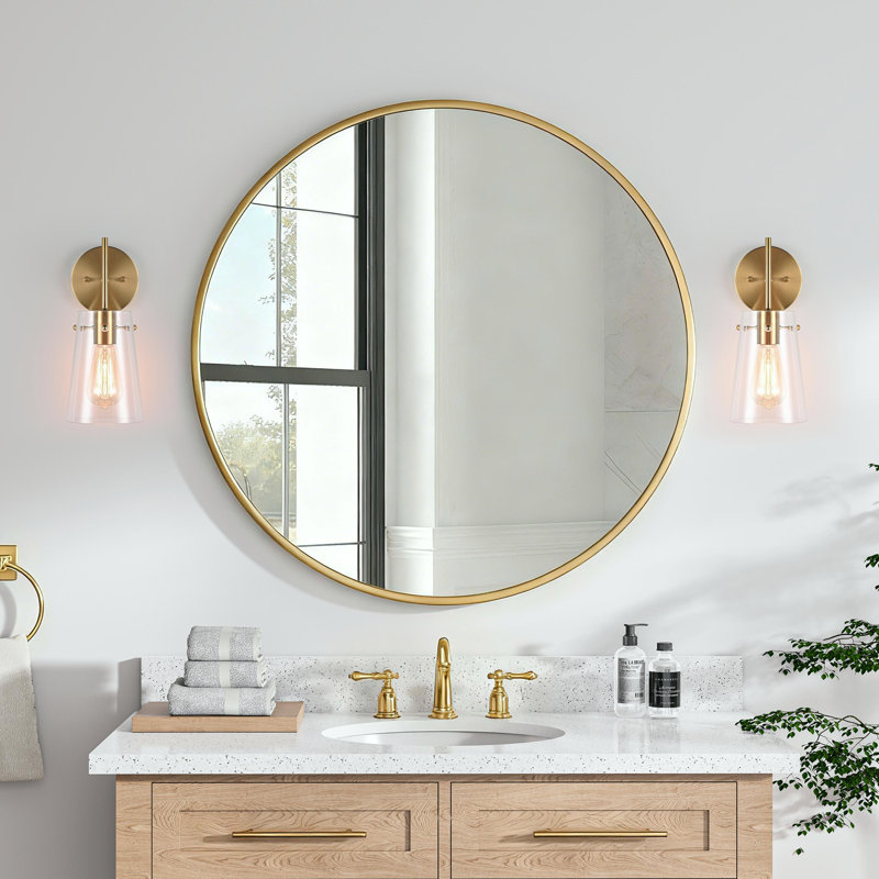Clemmon 1-Light Armed Wall Sconce, Antique Brass