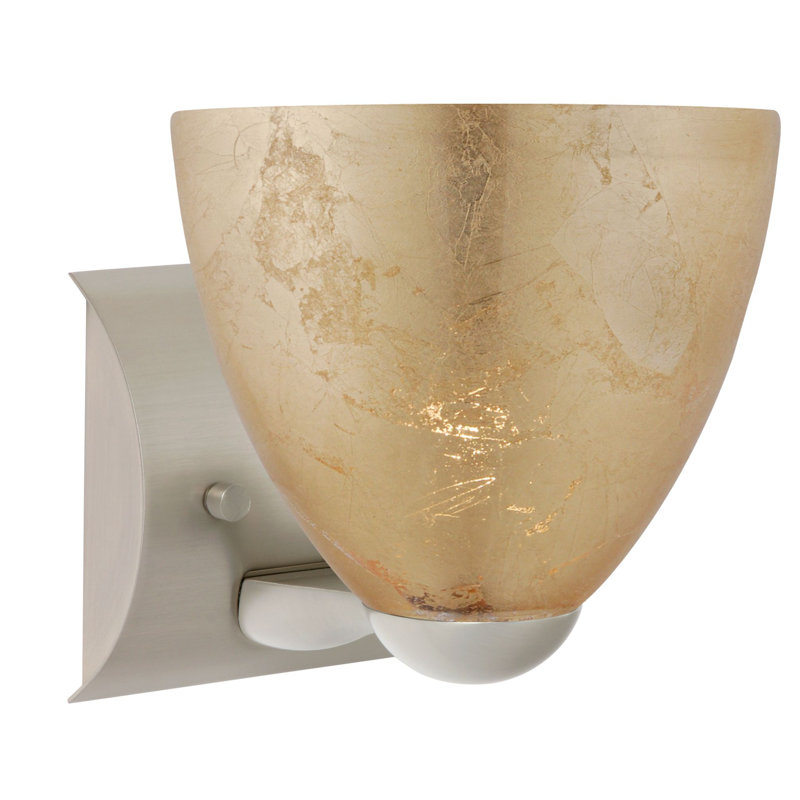 Ashwini Flush Mounted Sconce, Satin Nickel, Opal Matte, LED