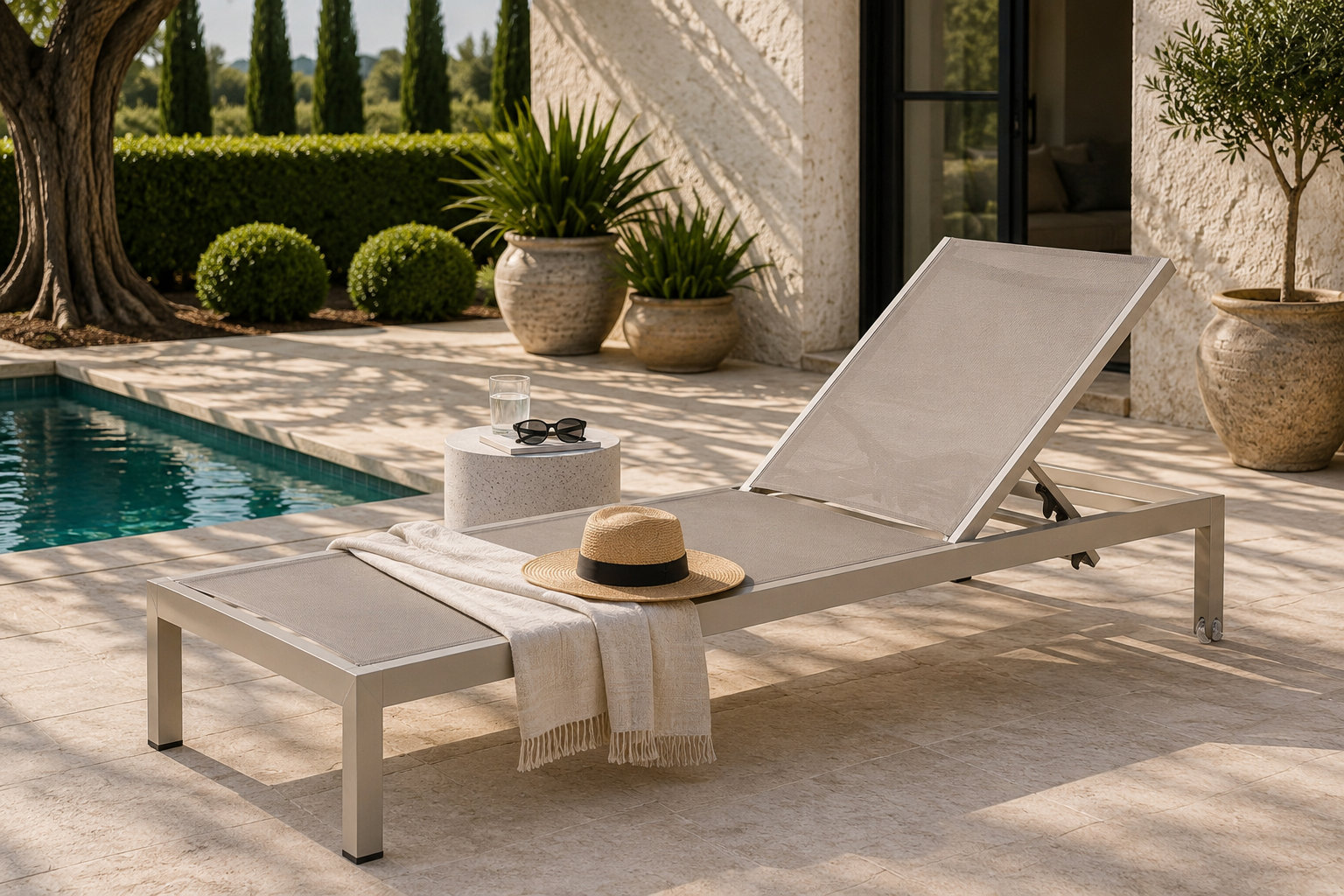 Aynura 76" Long Reclining Single Chaise, Gray
