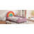 Rainbow Upholstered Twin Daybed Low to The Ground Design Cute Style Princess Bed for Teens