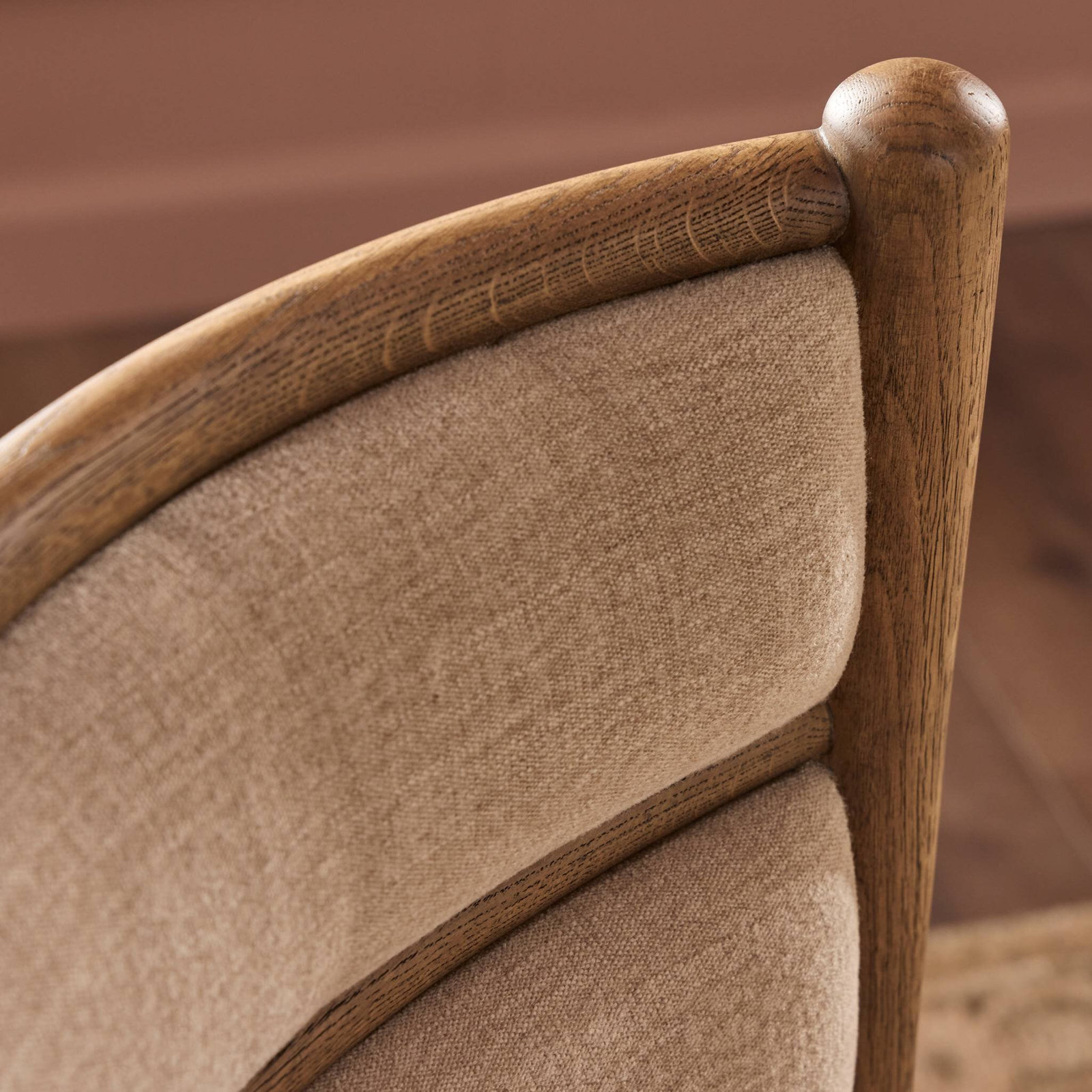 Colina Linen Oak Side Chair, Laughlin Natural