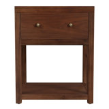 Nora 21 in. W Wood 1 Drawer Small Nightstand with Shelf