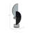 Sleek Modern Decorative Object in Glass and Crystal with Intersecting Semicircles and Metal Sphere on Round Base-1444335759